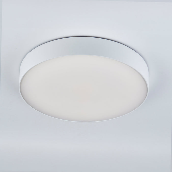 Saxby 120961 Ollo CCT 23W/25W/27W/29W Multi-Wattage IP65 LED Flush Wall/Ceiling Light 3000K/4000K/6500K - Matt White