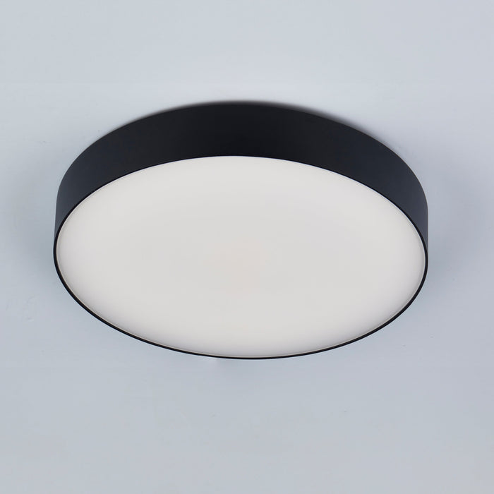 Saxby 120962 Ollo CCT 23W/25W/27W/29W Multi-Wattage IP65 LED Flush Wall/Ceiling Light 3000K/4000K/6500K - Matt Black