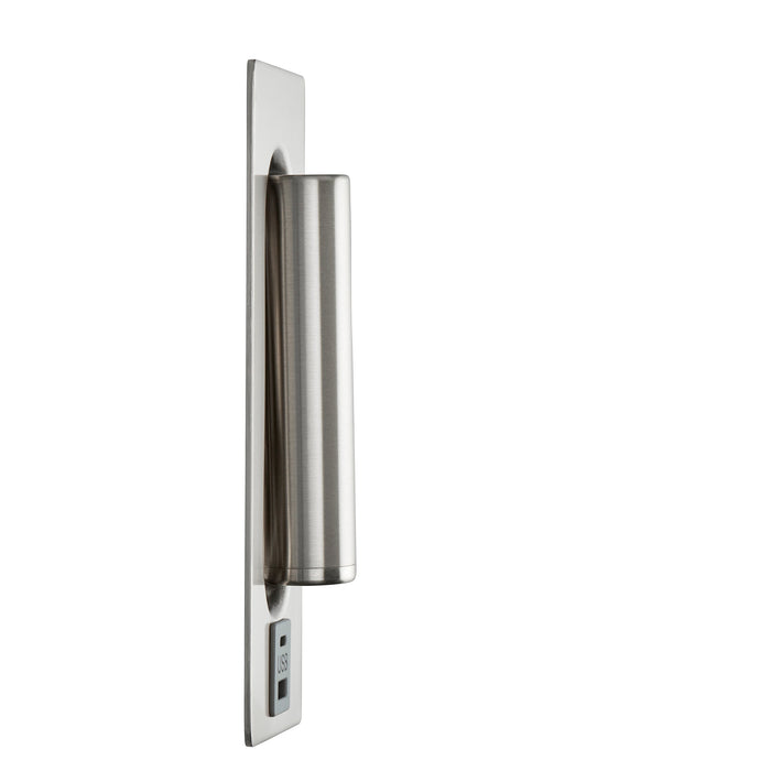 Saxby 120963 Lumos 3W IP20 Adjustable LED Wall Light with USB A+C 3000K - Stainless Steel