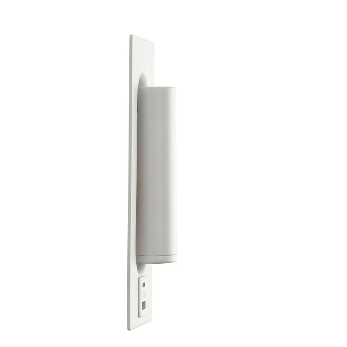 Saxby 120964 Lumos 3W IP20 Adjustable LED Wall Light with USB A+C 3000K - Matt White