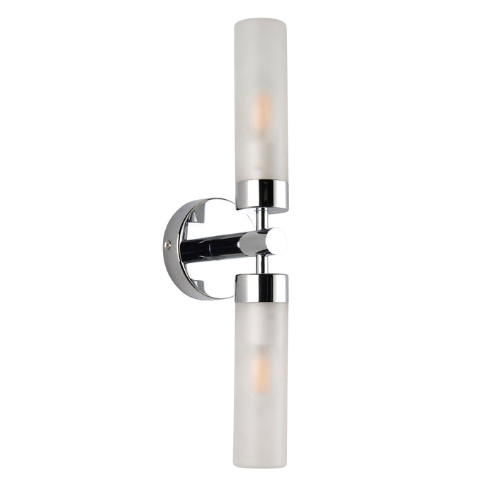 Saxby 121016 Frost IP44 6W E14 Up & Down Bathroom Wall Light - Chrome (Lamp Not Included)
