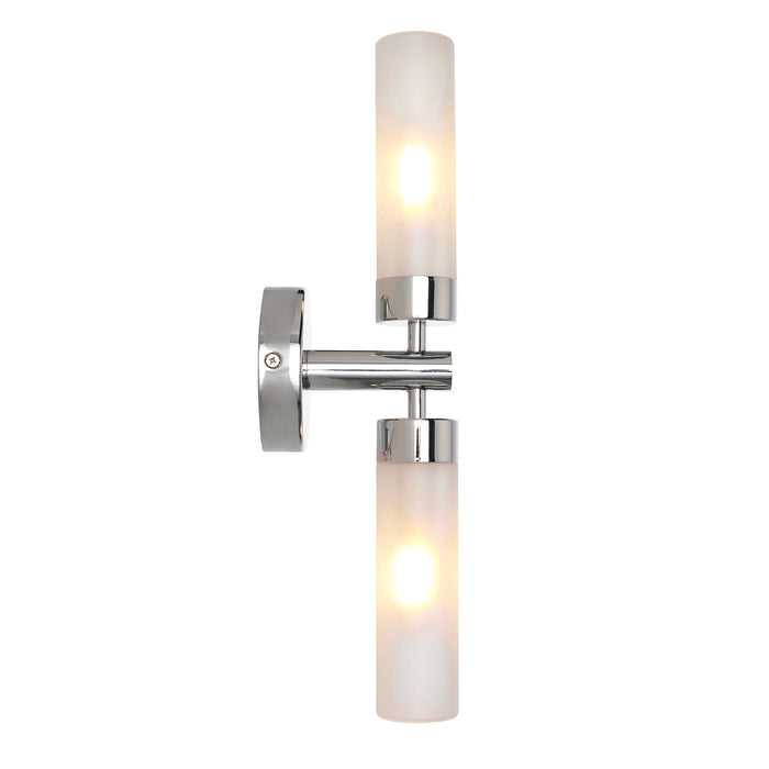 Saxby 121016 Frost IP44 6W E14 Up & Down Bathroom Wall Light - Chrome (Lamp Not Included)