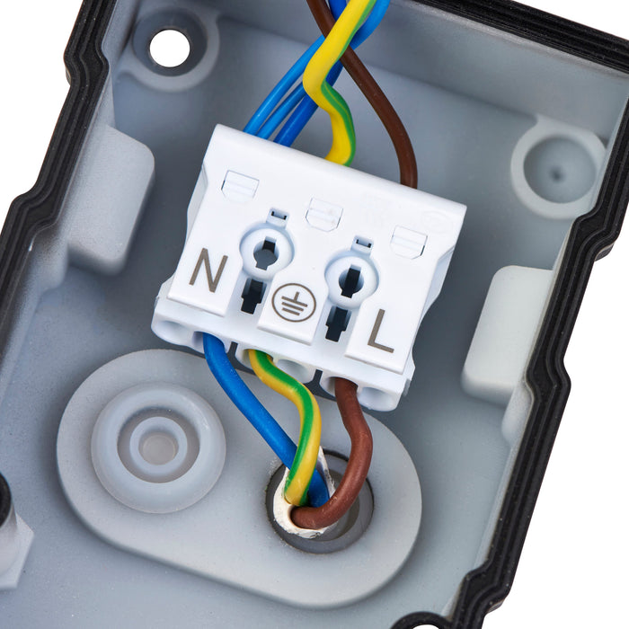 Saxby 121029 Scope GU10 IP65 Fixed Up/Down Wall Light with PIR & Photocell - Stainless Steel (Lamp Not Included)