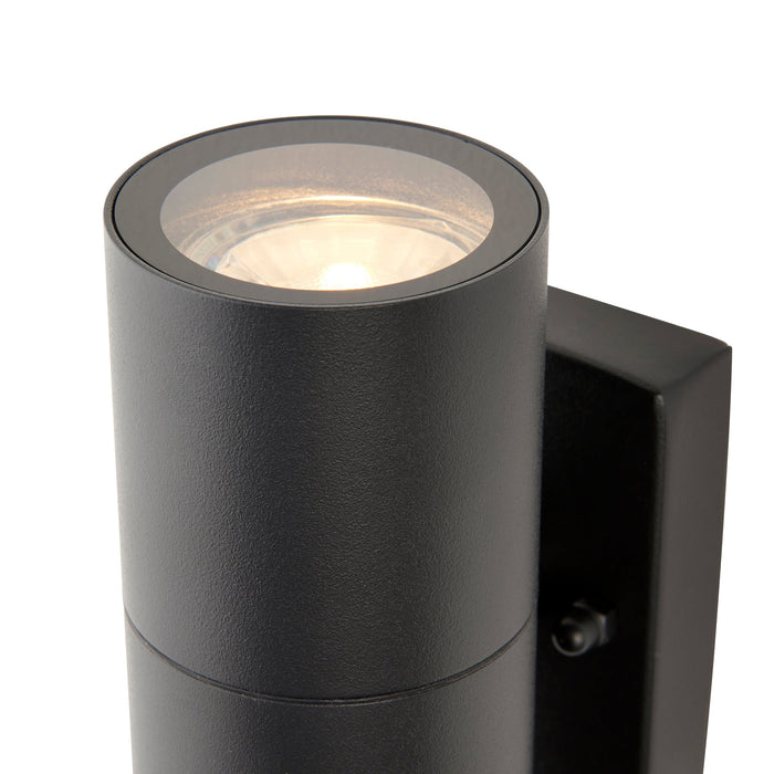 Saxby 121028 Scope GU10 IP65 Aluminium Fixed Up/Down Wall Light - Matt Black (Lamp Not Included)