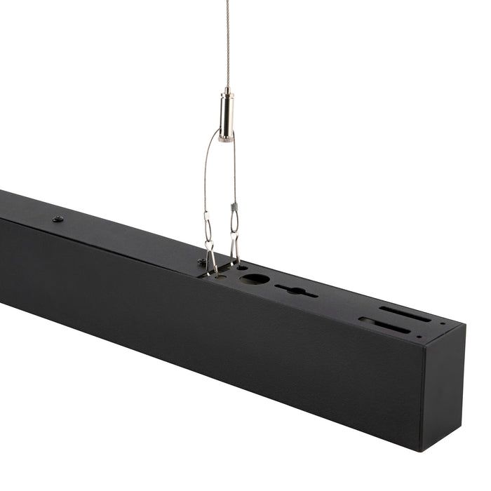 Saxby 121114 Linus CCT 30W/50W 5ft/1500mm LED Suspended/Surface Linear Light 3000K/4000K/6000K - Matt Black