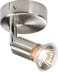 Knightsbridge NSPGU1BC 230V GU10 Single Spotlight - Brushed Chrome