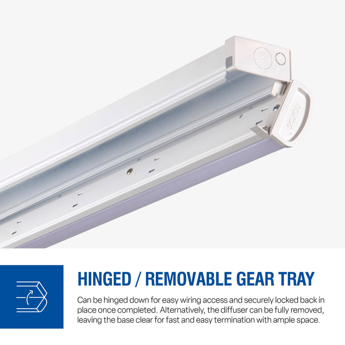 Saxby 122344 LinX20 30W/40W/51W/60W 6ft CCT IP20 LED Batten Emergency 3000K/4000K/6000K