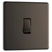 BG FBN13 Flatplate Screwless Intermediate Light Switch 10A - Black Nickel - westbasedirect.com