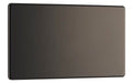 BG FBN95 Flatplate Screwless Double Blanking Plate - Black Nickel - westbasedirect.com