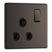 BG FBN99B Flatplate Screwless 15A Switched Socket - Black Insert - Black Nickel - westbasedirect.com