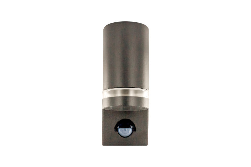 Integral ILDED061 Outdoor Stainless Steel Down GU10 IP54 Wall Light with PIR Anthracite Grey