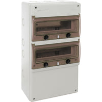 Wiska INDUBOX 1322R/W 22 Way IP65 Weatherproof Consumer Unit Enclosure, Light Grey