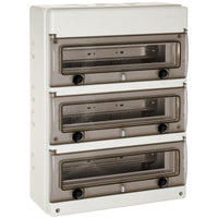 Wiska INDUBOX 1348R/W 48 Way IP65 Weatherproof Consumer Unit Enclosure, Light Grey
