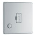 BG FPC55 Flatplate Screwless Unswitched Spur + Cable Outlet - Polished Chrome - westbasedirect.com