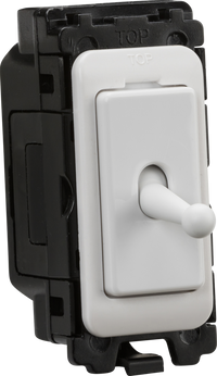 Knightsbridge CUGM4TOG White Curved Edge 20AX 1G Intermediate Grid Toggle Switch