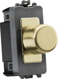 Knightsbridge GDM150IBB 1G 2-Way 10-150W(5-100W LED) Intelligent Dimmer - Brushed Brass