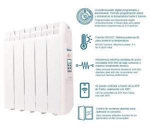 Farho XP03 Xana Plus 03 elements 330W Low Consumption Smart Wi-Fi Radiator - westbasedirect.com