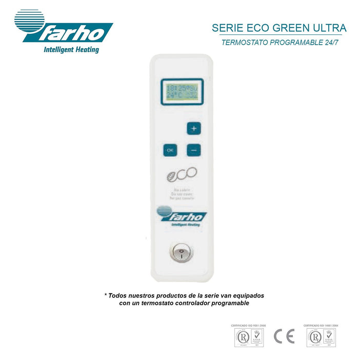 Farho ECGU08 Eco Green Ultra 08 elements 1330W Low Consumption Radiator, Digital and Programmable - westbasedirect.com