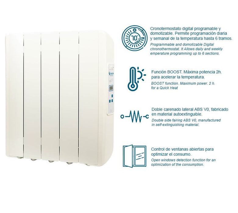 Farho ECG03 Eco Green 03 elements 330W Low Consumption Radiator, Digital and Programmable - westbasedirect.com