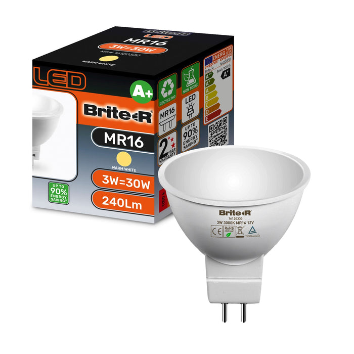 Brite-R 3W MR16 LED Bulb Warm White 3000K - westbasedirect.com