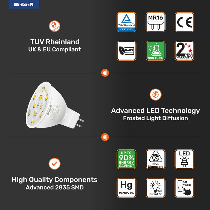 Brite-R 7W MR16 LED Bulb Cool White 6500K - westbasedirect.com