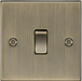 Knightsbridge CS834AB Square Edge 20A 1G DP Switch - Antique Brass - westbasedirect.com