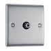 BG NBS64 Nexus Metal 1 Gang Satellite Socket - Brushed Steel - westbasedirect.com