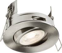 Knightsbridge FRNTBC FireNova IP20 Tilt GU10 Fire-Rated Open-Back Downlight - Brushed Chrome