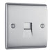 BG NBSBTS1 Nexus Metal Slave Telephone Socket - Brushed Steel - westbasedirect.com