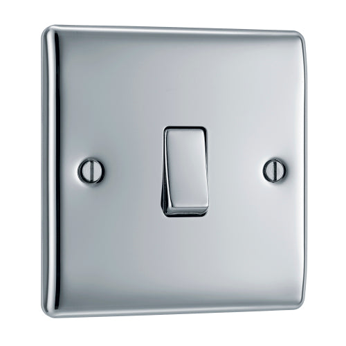 BG NPC13 Nexus Metal Intermediate Light Switch 10A - Polished Chrome - westbasedirect.com