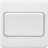 Knightsbridge CU2W White Curved Edge 10AX 1G 2-Way Wide Rocker Switch