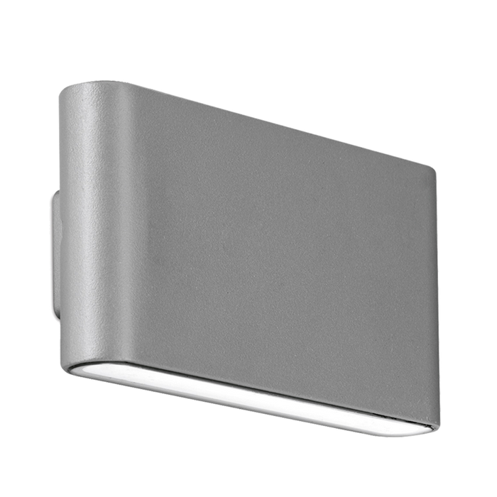 Aurora EN-WL82G/40 240V 12W IP65 Fixed Up/Down LED Wall Light Grey 4000K