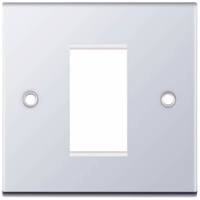 Selectric 5M-2 5M 1 Aperture Euro Media / Data Plate - Polished Chrome