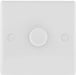 BG 881P White Round Edge 2-Way Single Leading Edge Dimmer Push On/Off - westbasedirect.com