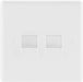 BG 9BTM/2 White Square Edge Double Master Telephone Socket (Screw) - westbasedirect.com