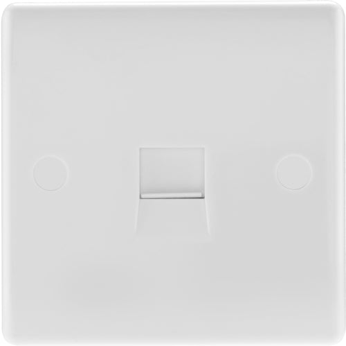 BG 9BTSI/1 White Square Edge Slave Telephone Socket  (IDC) - westbasedirect.com