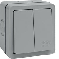 Hager WXPPS22 Sollysta Weatherproof IP66 10AX 2G 2-Way Switch