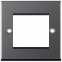 Selectric 7M-6 7M-PRO 2 Aperture Euro Media / Data Plate - Black Nickel