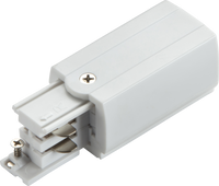 Knightsbridge KLPFRW K-LINE 230V 3-Circuit Track Power Feed Right Connector - White