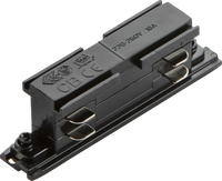 Knightsbridge KLBBK K-LINE 230V 3-Circuit Track Power Concealed In-line Connector - Black