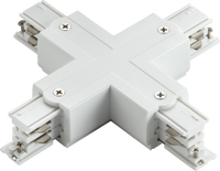 Knightsbridge KLXW K-LINE 230V 3-Circuit Track X-Connector - White