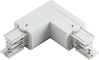 Knightsbridge KLCOLW K-LINE 230V 3-Circuit Track Left L-Connector - White