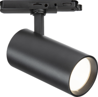 Knightsbridge AT24BK Atlas 230V 3-Circuit Track IP20 24W LED Spotlight 3000K - Matt Black