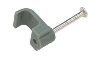 Tower 70CGKF15-PROMO 1.5mm Single Flat T&E Cable Clip Grey (Box of 120)
