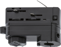 Knightsbridge KLADBK K-LINE 230V 3-Circuit Track Adaptor - Black