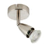 Saxby G2521013 Amalfi 1lt single spotlight satin nickel 35W Satin nickel effect plate 35W GU10 reflector (Required) - westbasedirect.com