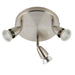 Saxby G2523413 Amalfi 3lt round spotlight satin nickel 35W Satin nickel effect plate 3 x 35W GU10 reflector (Required) - westbasedirect.com