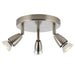 Saxby G2523413 Amalfi 3lt round spotlight satin nickel 35W Satin nickel effect plate 3 x 35W GU10 reflector (Required) - westbasedirect.com