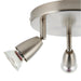 Saxby G2523413 Amalfi 3lt round spotlight satin nickel 35W Satin nickel effect plate 3 x 35W GU10 reflector (Required) - westbasedirect.com