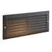 Saxby OL60AB Eco plain & louvre IP44 40W Textured black paint & frosted glass 40W E27 GLS (Required) - westbasedirect.com